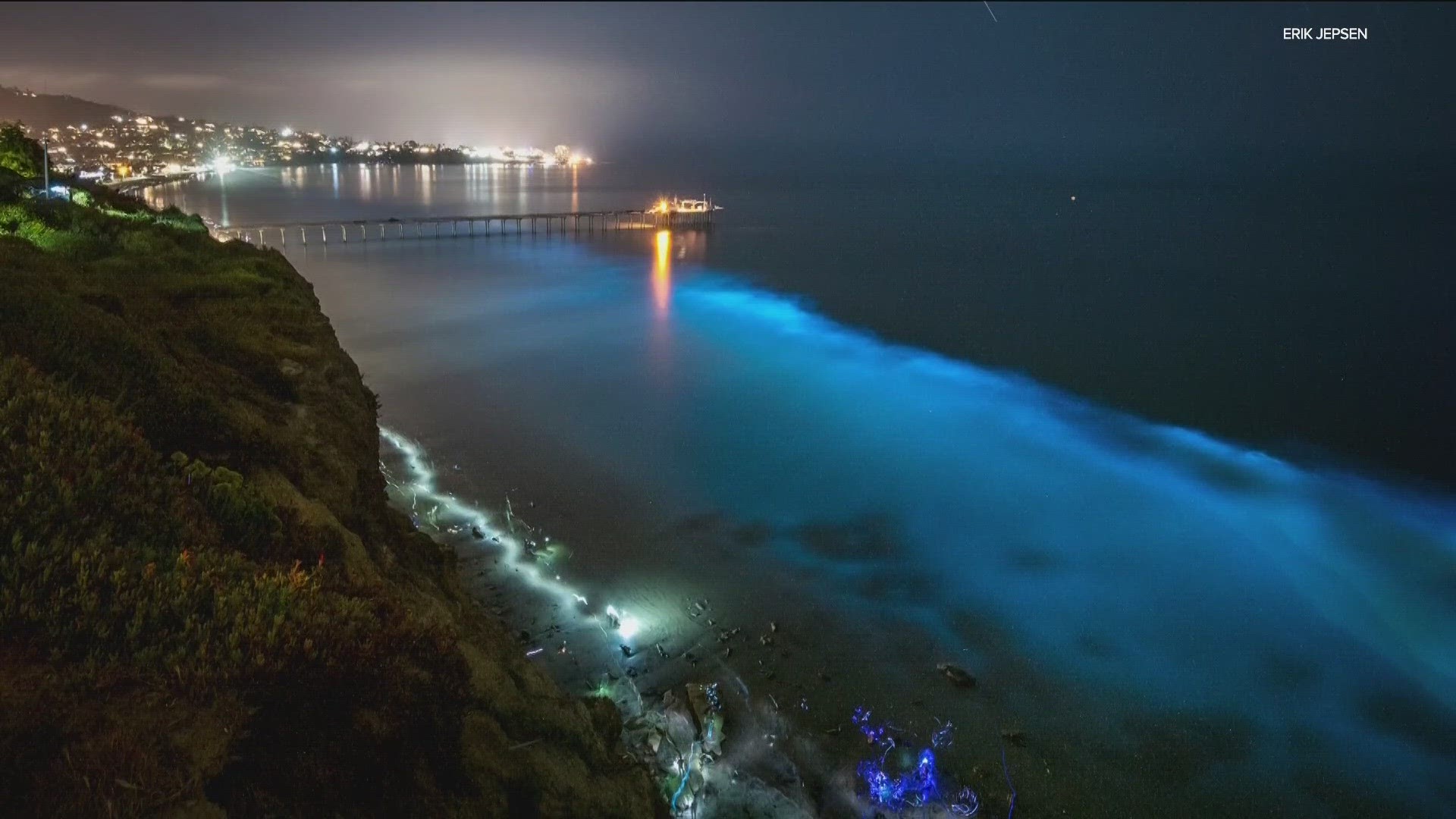 Why do beaches glow?
